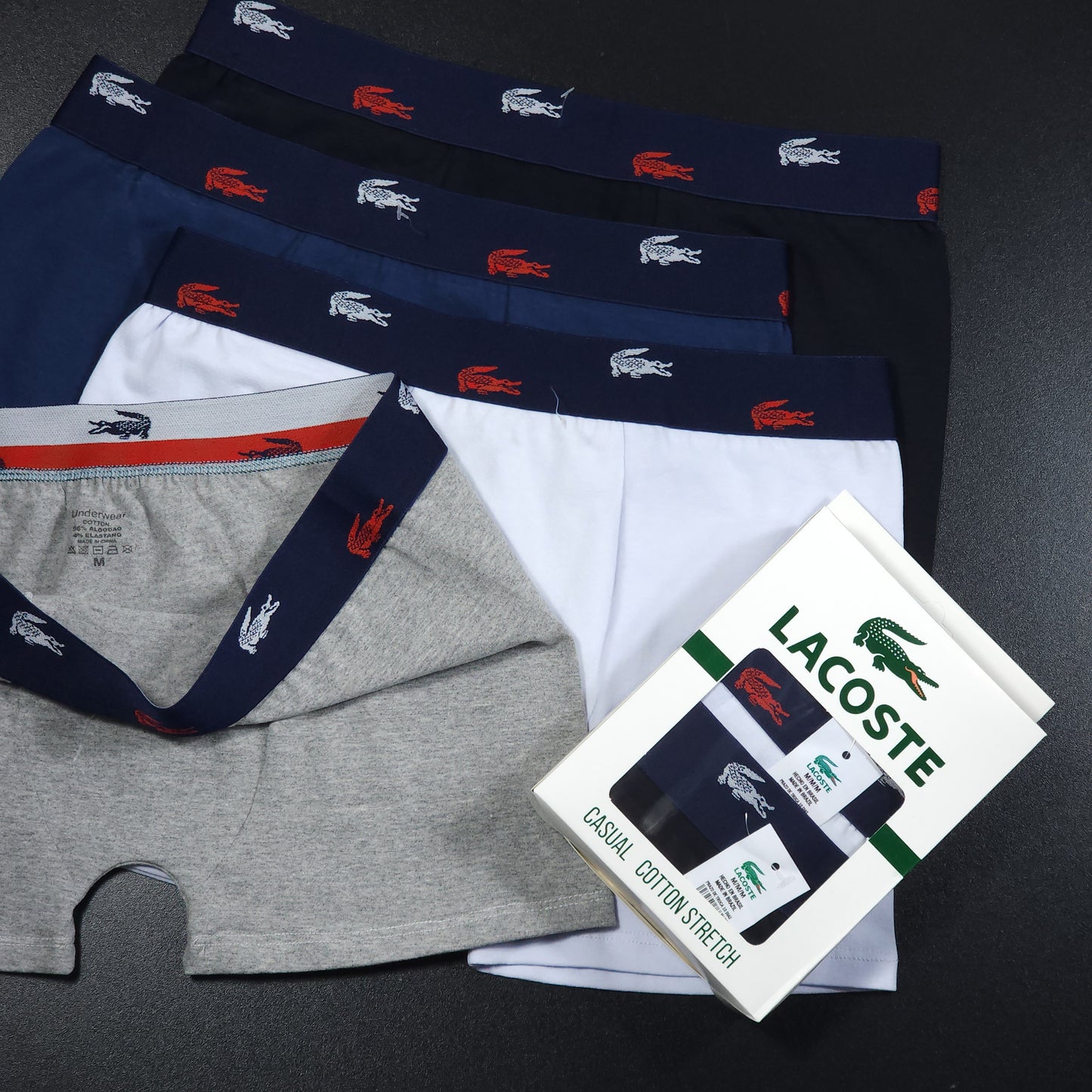 1 GRADE 12 CUECAS PREMIUM 3 CORES - (4 CAIXINHAS GRÁTIS)