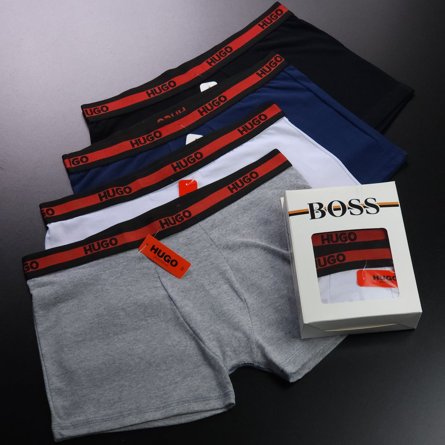 1 GRADE (12 CUECAS) LUXO 3 CORES - (4 CAIXINHAS GRÁTIS)